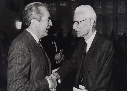 Silvius Magnago mit Alois Mock - Sammlung Silvius Magnago Südtiroler Landesarchiv